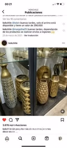 Florero de metal