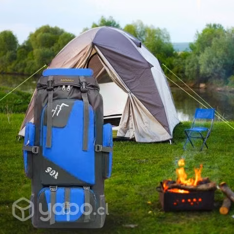 Mochila Camping Outdoor 90 L Azul - Imagen 4