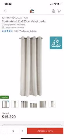 Par de cortinas