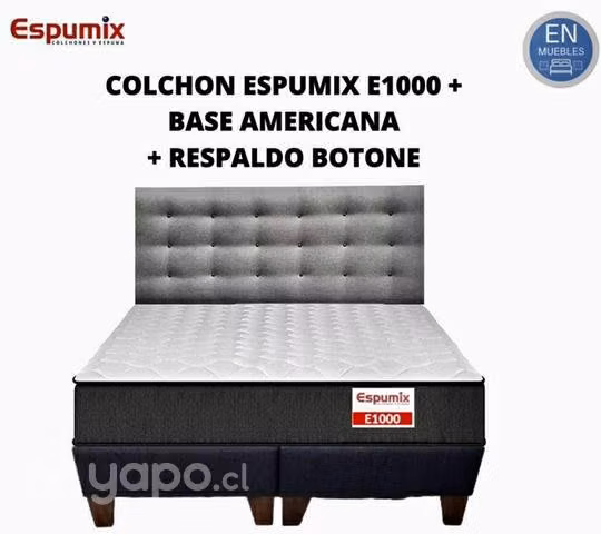 Camas colchones bases respaldos