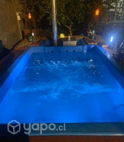 Jacuzzi de fibra de vidrio,caldera, filtro y bomba