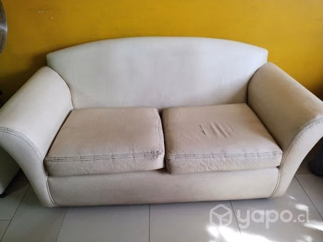 Sillón 2 cuerpos blanco