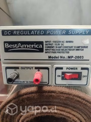 Fuente de Poder Entrada 220 volt Salida 13,8 volt