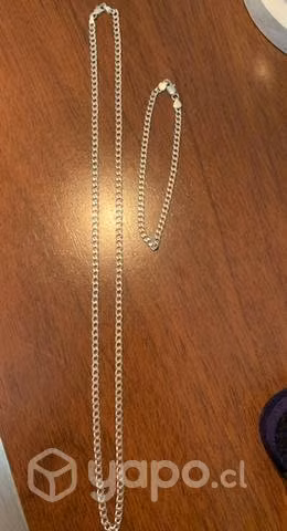 Cadena y pulsera de plata 925