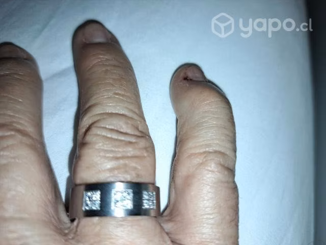 Anillo y colgante acero quirurgico y circones - Imagen 4
