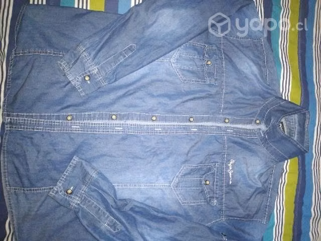 Camisa de mezclilla pepejeans poleron adidas