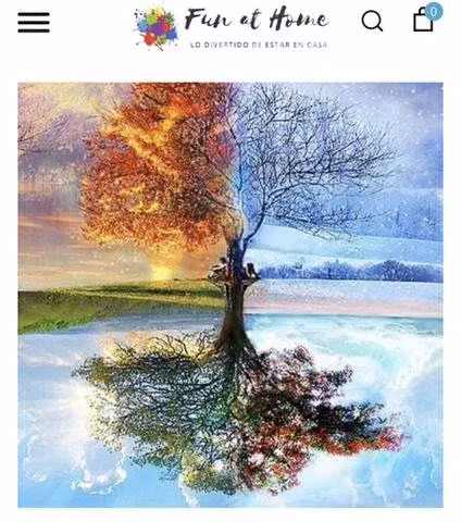 Pintura por numero arbol 4 estaciones