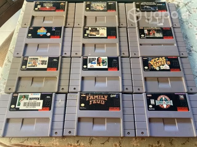 Lote 12 juegos de super nintendo snes