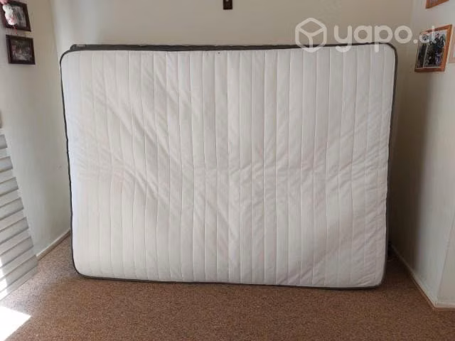 Cama 2 plazas, base, respaldo