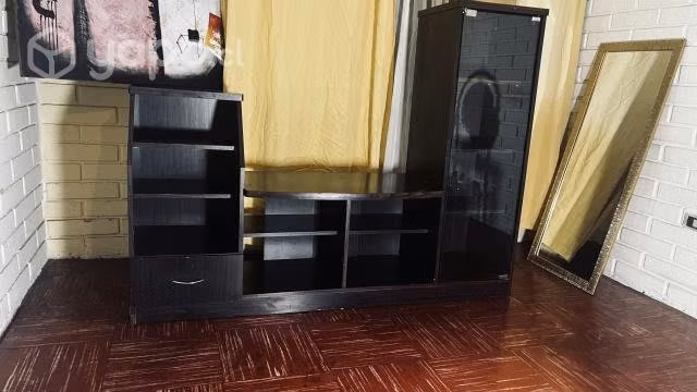 Rack tv color caoba