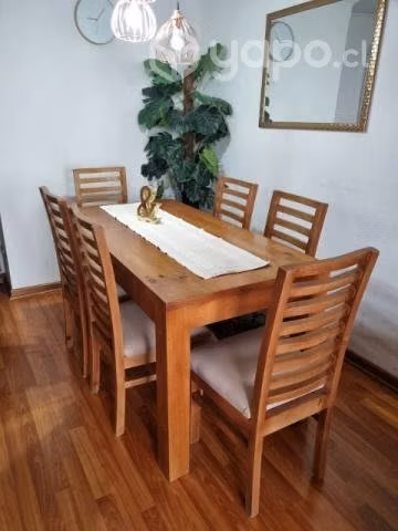 Comedor 6 sillas madera