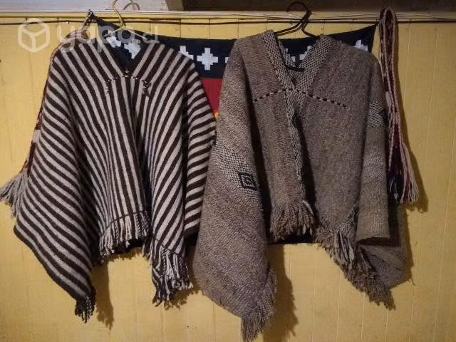 Antiguas mantas a telar mapuche