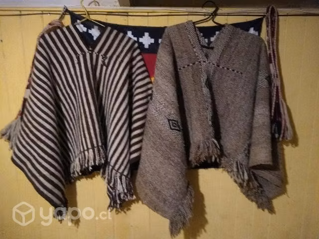 Antiguas mantas a telar mapuche