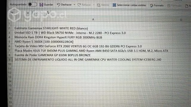 PC Gamer Razer 5 3600 / RTX 2060 / 16 GB de RAM - Imagen 5