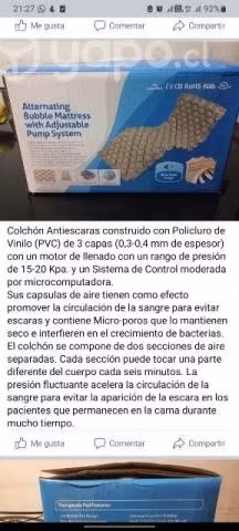 Colchón antiescaras