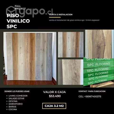 Piso vinilo SPC 3.2mm
