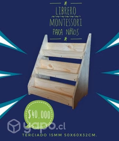 Librero Montessori Para Niños