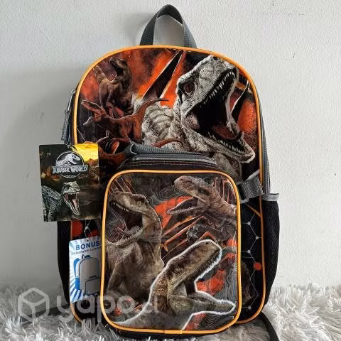 Mochila Jurassic World Incluye Lonchera