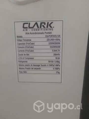 Aire portátil frío y caliente de 1200 btu