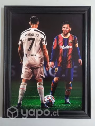 Cuadros MESSI VS CRISTIANO RONALDO