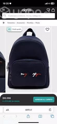 Mochila Azul Tommy Hilfiger