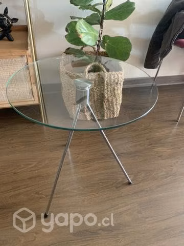 Mesa auxiliar vidrio