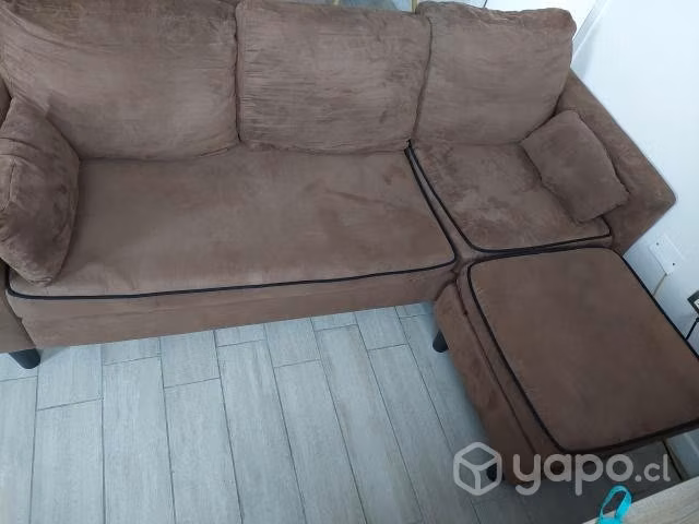 Mueble chocolate 3 puestos en L