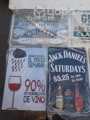 Placas decorativas metalicas