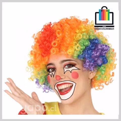 Peluca Multicolor Payaso - Imagen 2