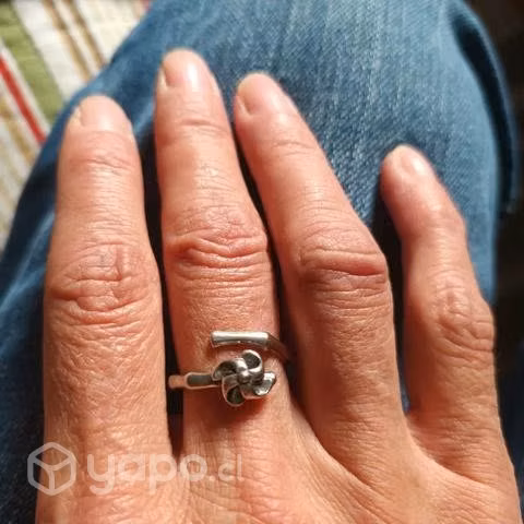 Anillo plata de ley sterling 925 diseño remolino