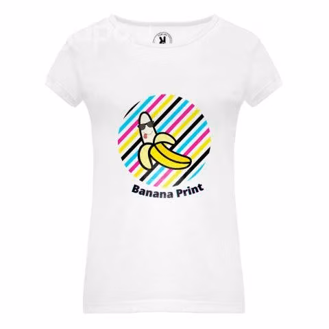 Polera Personalizada Blanca / Banana Print