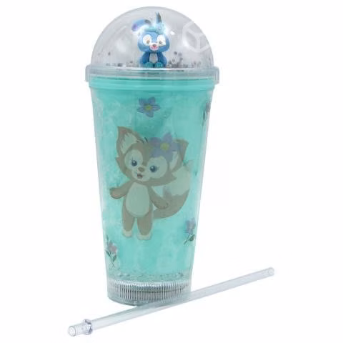 Vaso Diseño Coneja Celeste Con Glitter y Luz - Imagen 2