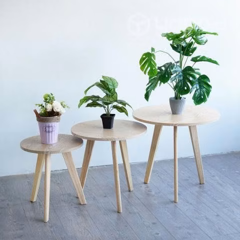 Set de 3 Mesas de living o infantil redonda