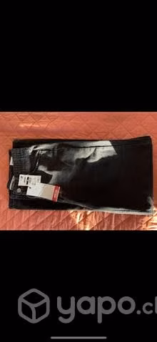 Pantalón negro wide leg americanino
