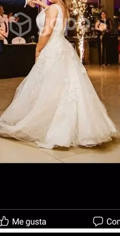 Vestido de novia casa banca - Imagen 3