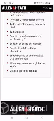Allen y heat consola sonido Mixer