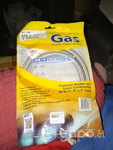 3 conector flexible para gas