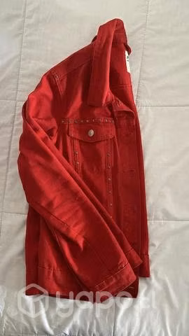 Chaqueta mezclilla roja - Imagen 2