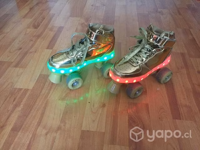 Patines dorados scoop con luces