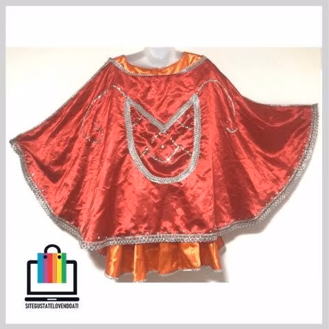 Traje Nortino La Tirana Nuevo Naranja Rojo - Imagen 5