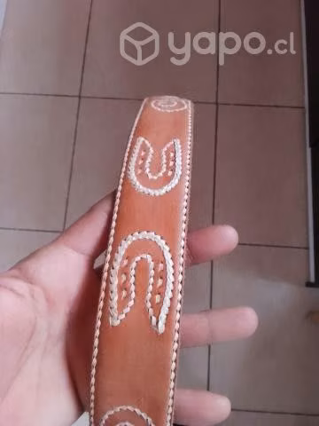 Cinturón de huaso bordado en tiento - Imagen 3