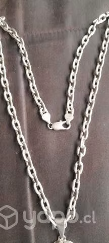 Cadena de plata 925 con cara de cristo