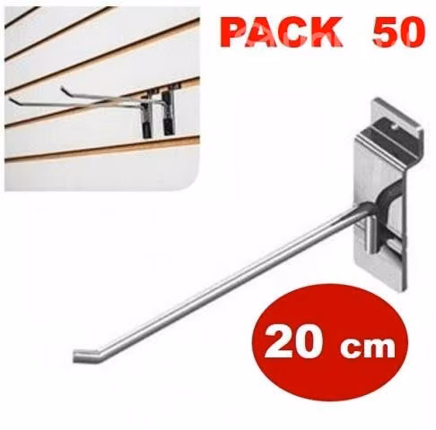 Gancho 20 cm. Pack 50 uni.Panel
