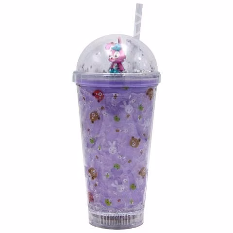 Vaso Diseño Coneja Rosado Con Glitter y Luz GD - Imagen 3