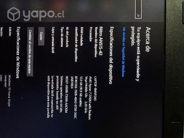 Acer nitro 5 an515-42 - Imagen 3