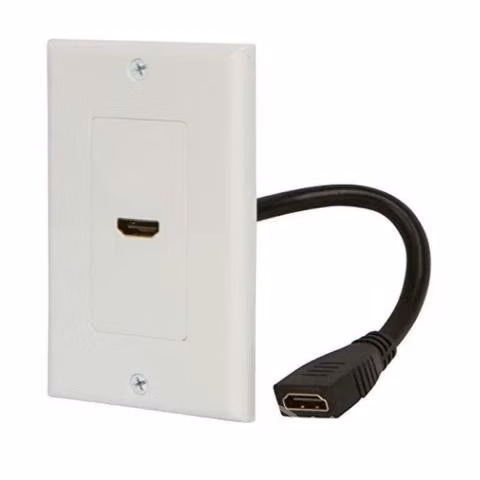 Placa a muro 1 puerto hdmi, v. 1.4, h/h, 10 cms