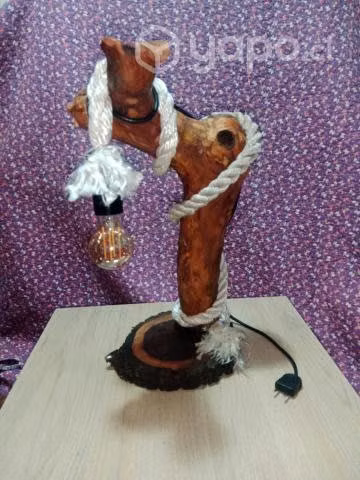 Lámpara de sobremesa rustica