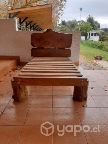 Cama rustica de roble - Imagen 2
