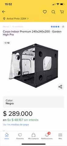 CARPA INDOOR 240x240x120 GARDEN HIGH PRO