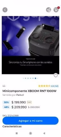 Minicomponente LG XBOMM RN7